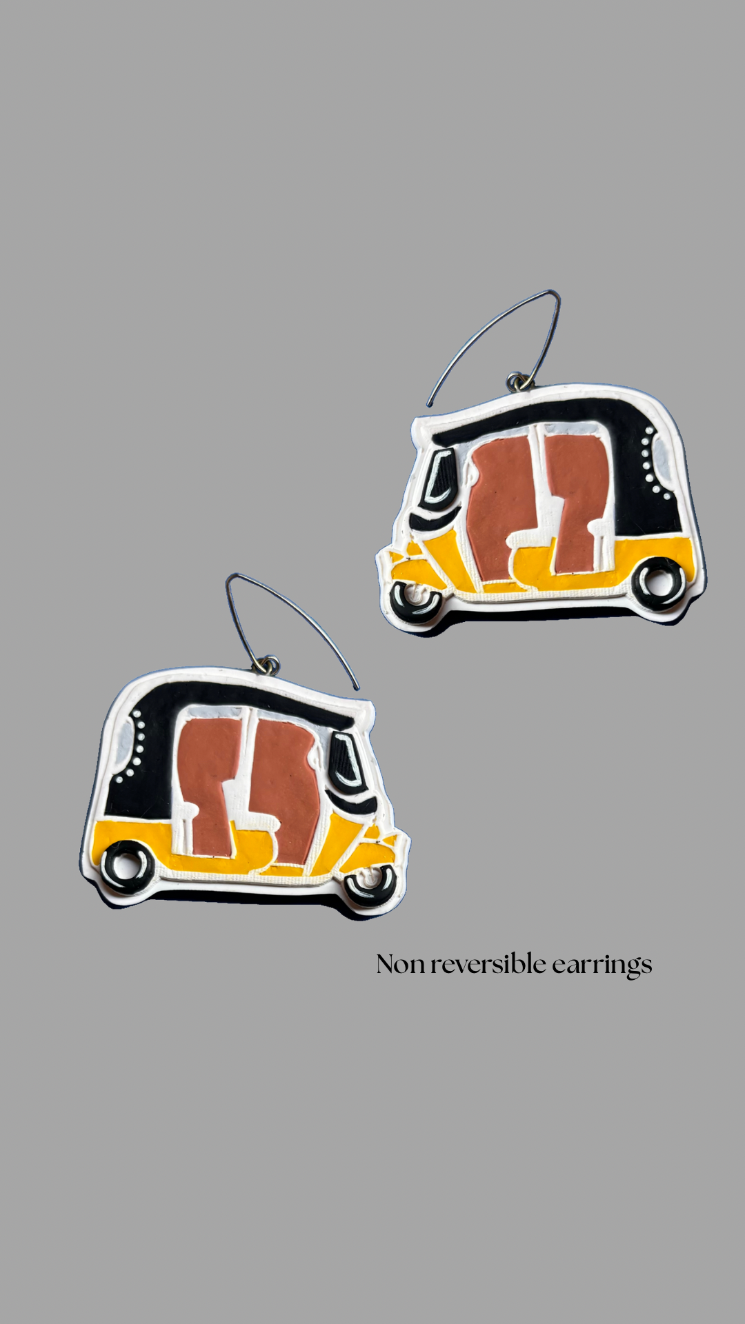 Namma Ooru 2 in 1 reversible “AUTO” hoop earrings