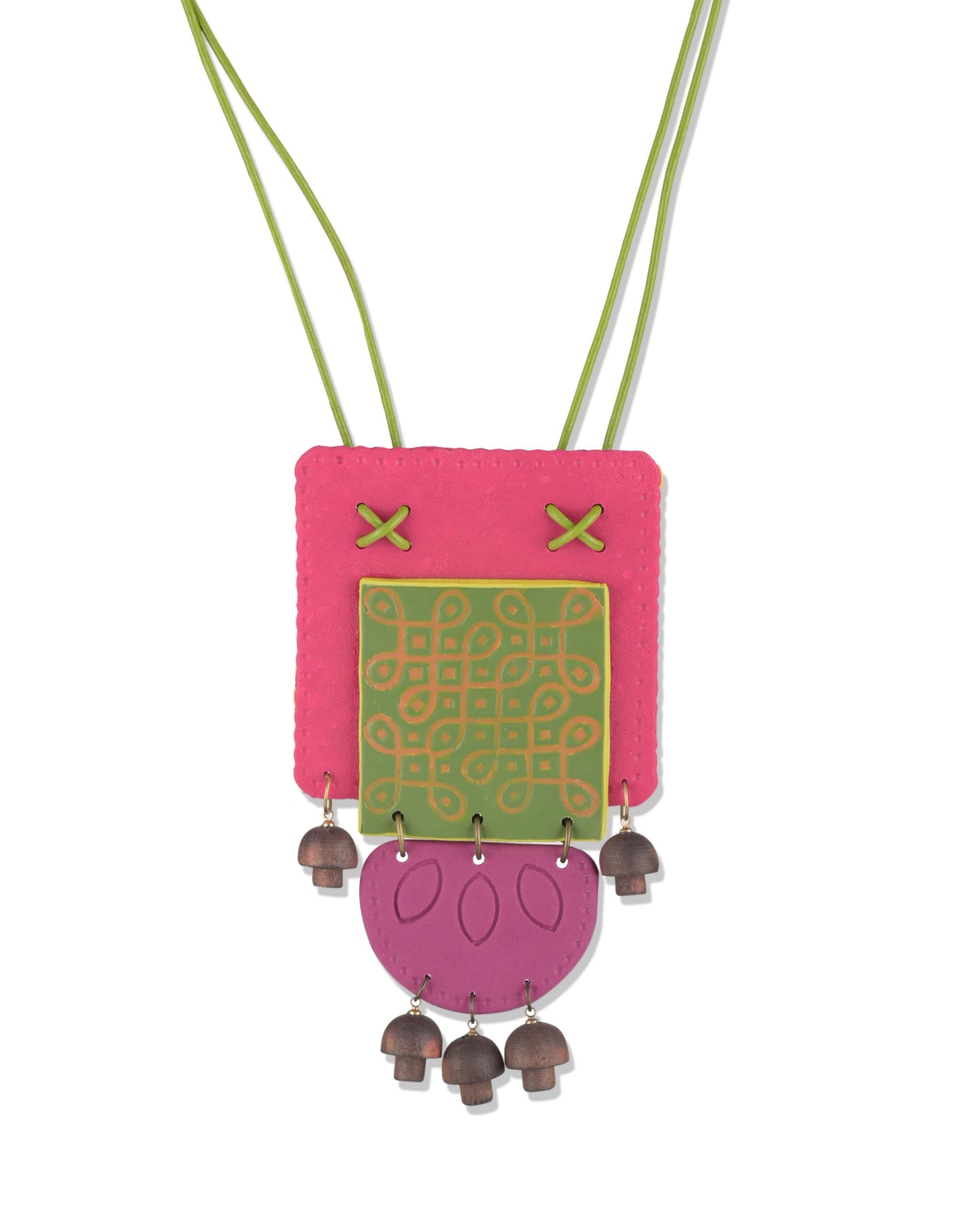 PONMOZHI REVERSIBLE "KOLAM"Statement necklace