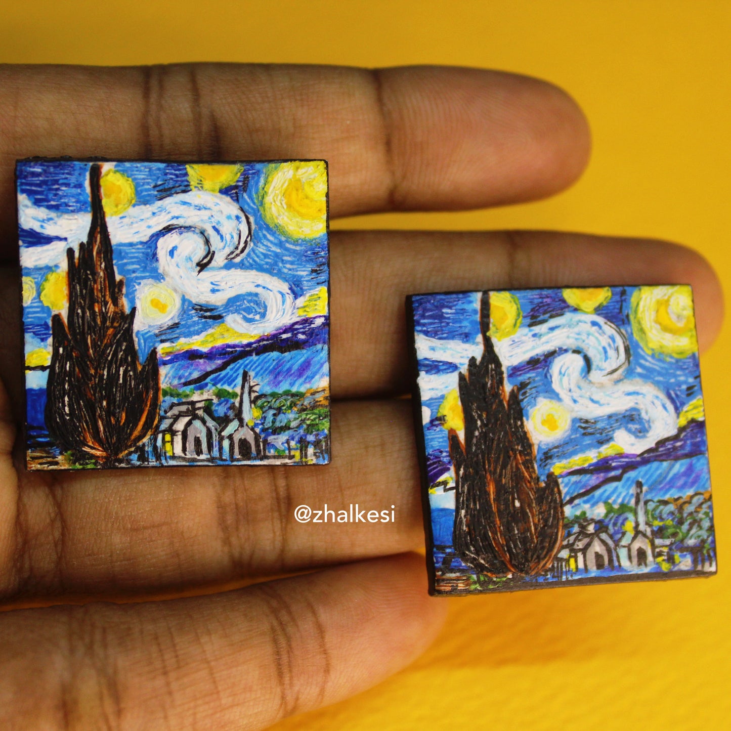 Vincent van Gogh "The Starry Night" Stud Earrings