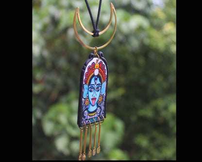 Moonlit Kali Enchantment handpainted Necklace