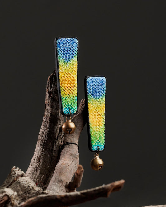EZHIL "Sikku Kolam" multicolour stud