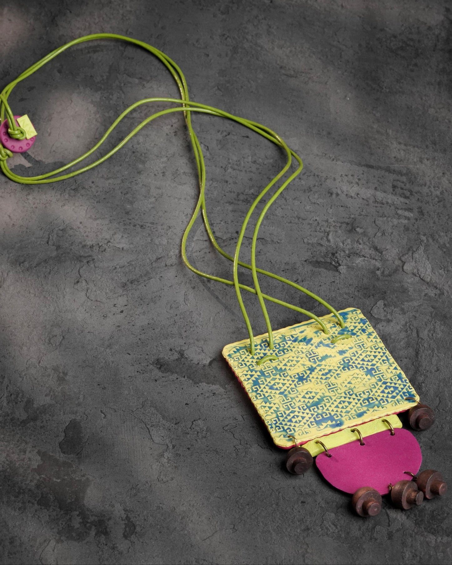 PONMOZHI REVERSIBLE "KOLAM"Statement necklace