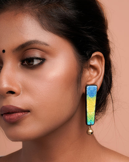 EZHIL "Sikku Kolam" multicolour stud