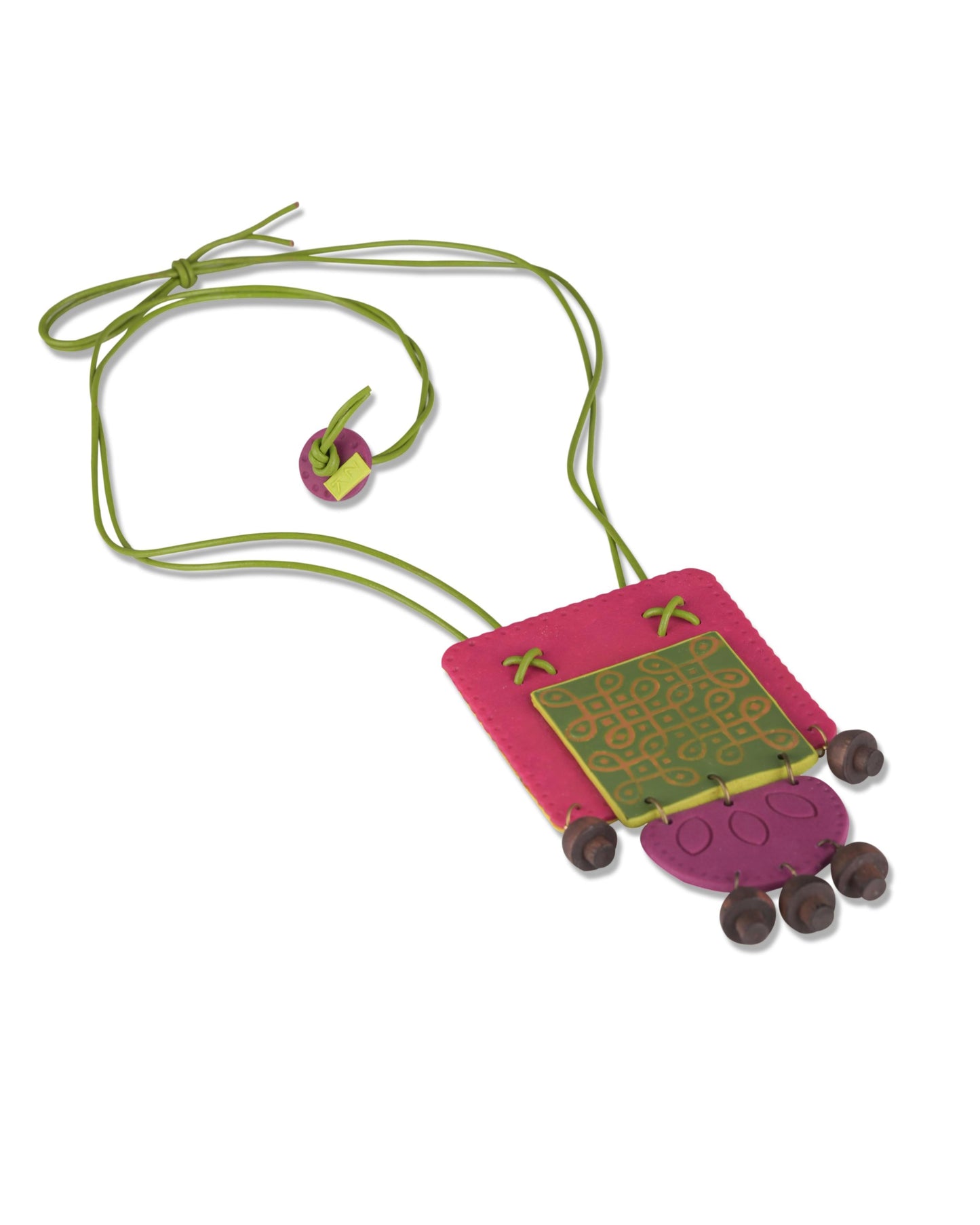 PONMOZHI REVERSIBLE "KOLAM"Statement necklace