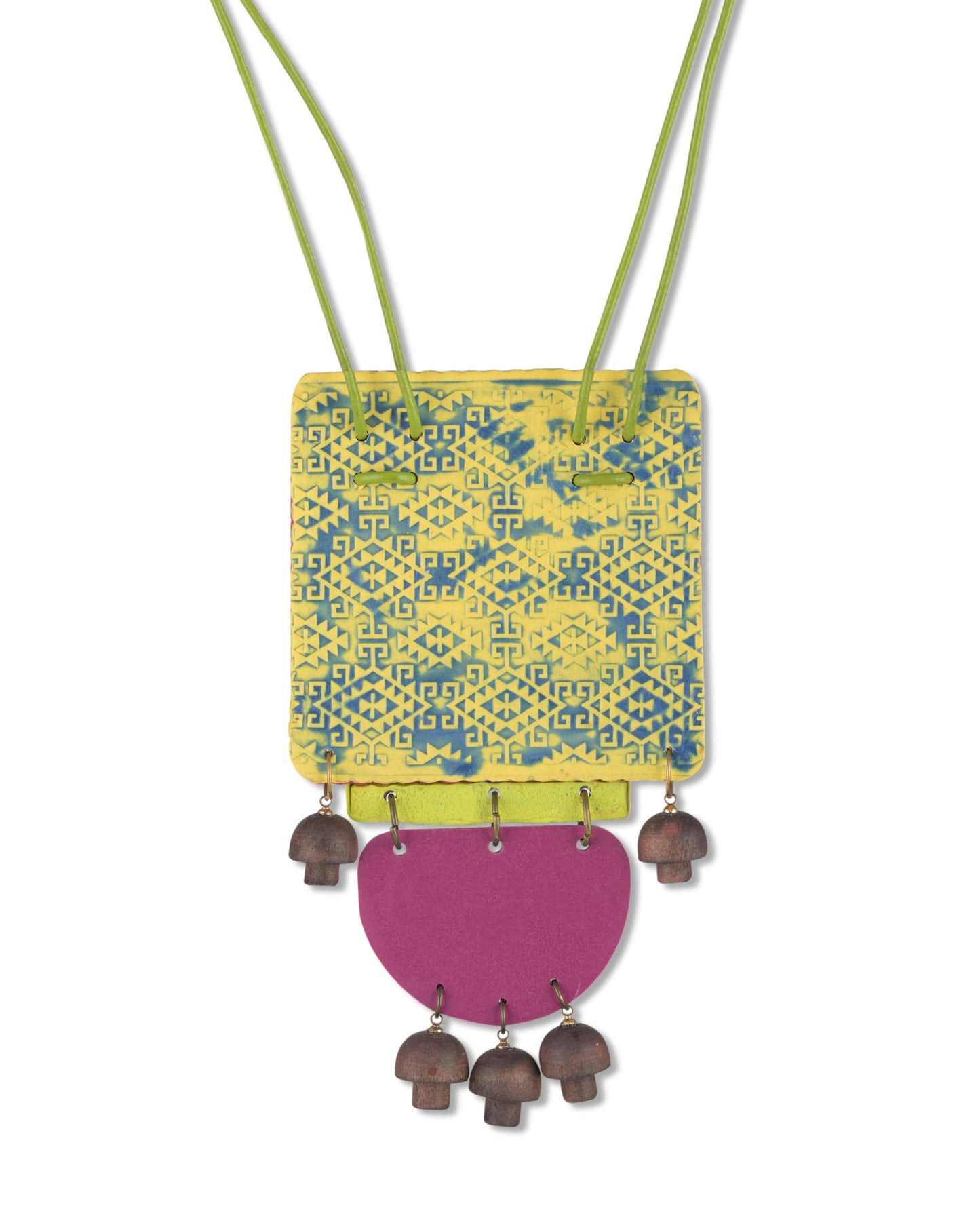 PONMOZHI REVERSIBLE "KOLAM"Statement necklace