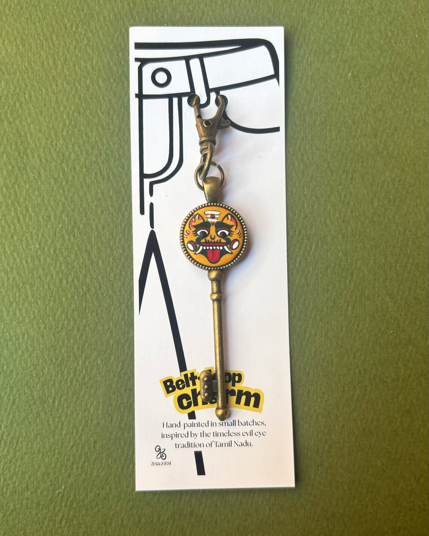 Drishti Bommai Belt Loop Charm (Yellow)