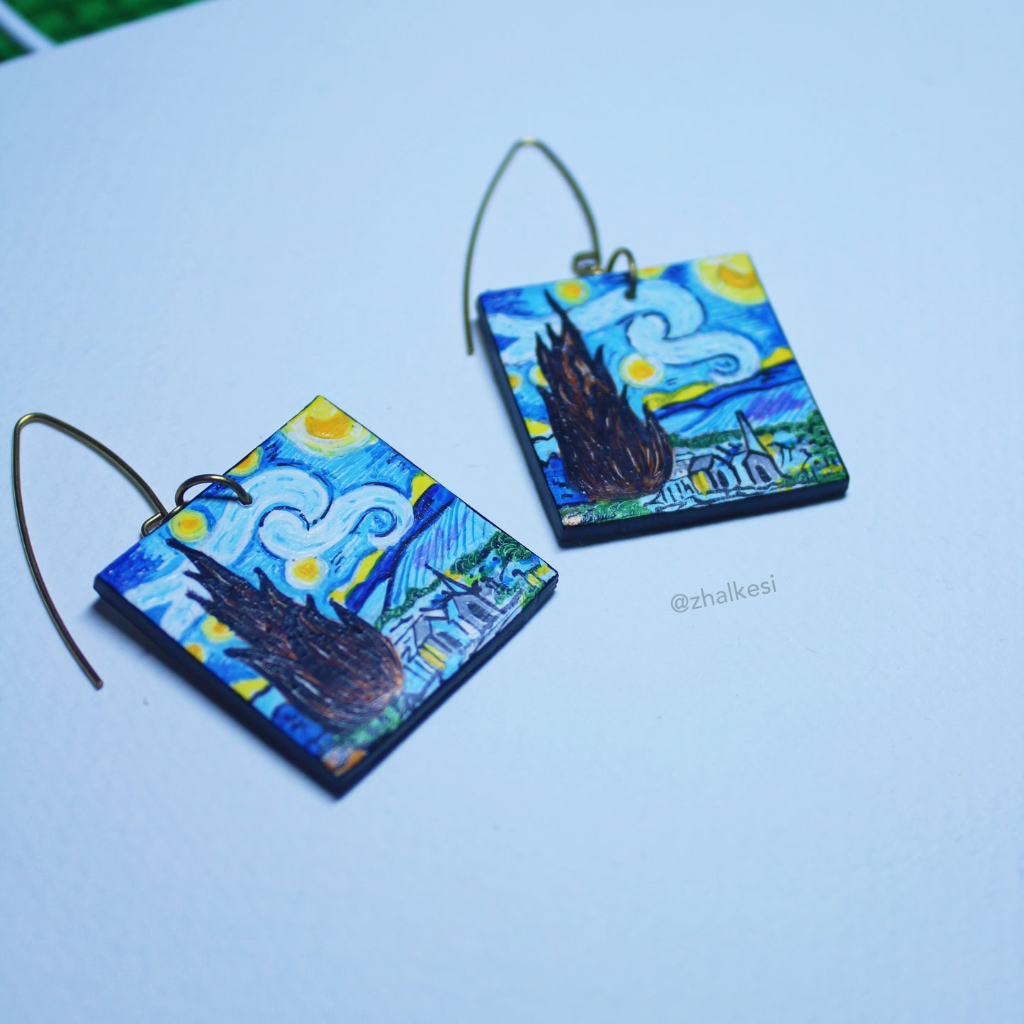 Vincent van Gogh "The Starry Night" Stud Earrings