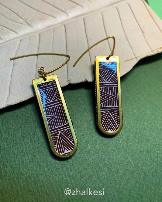 AZTEC dangler earrings